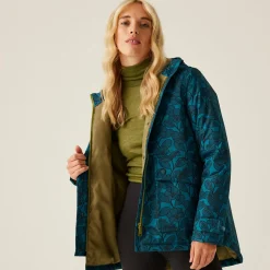 Regatta Veste mi-longue imperméable Orla Kiely |<Femme Vestes Chaudes|Vestes Imperméables