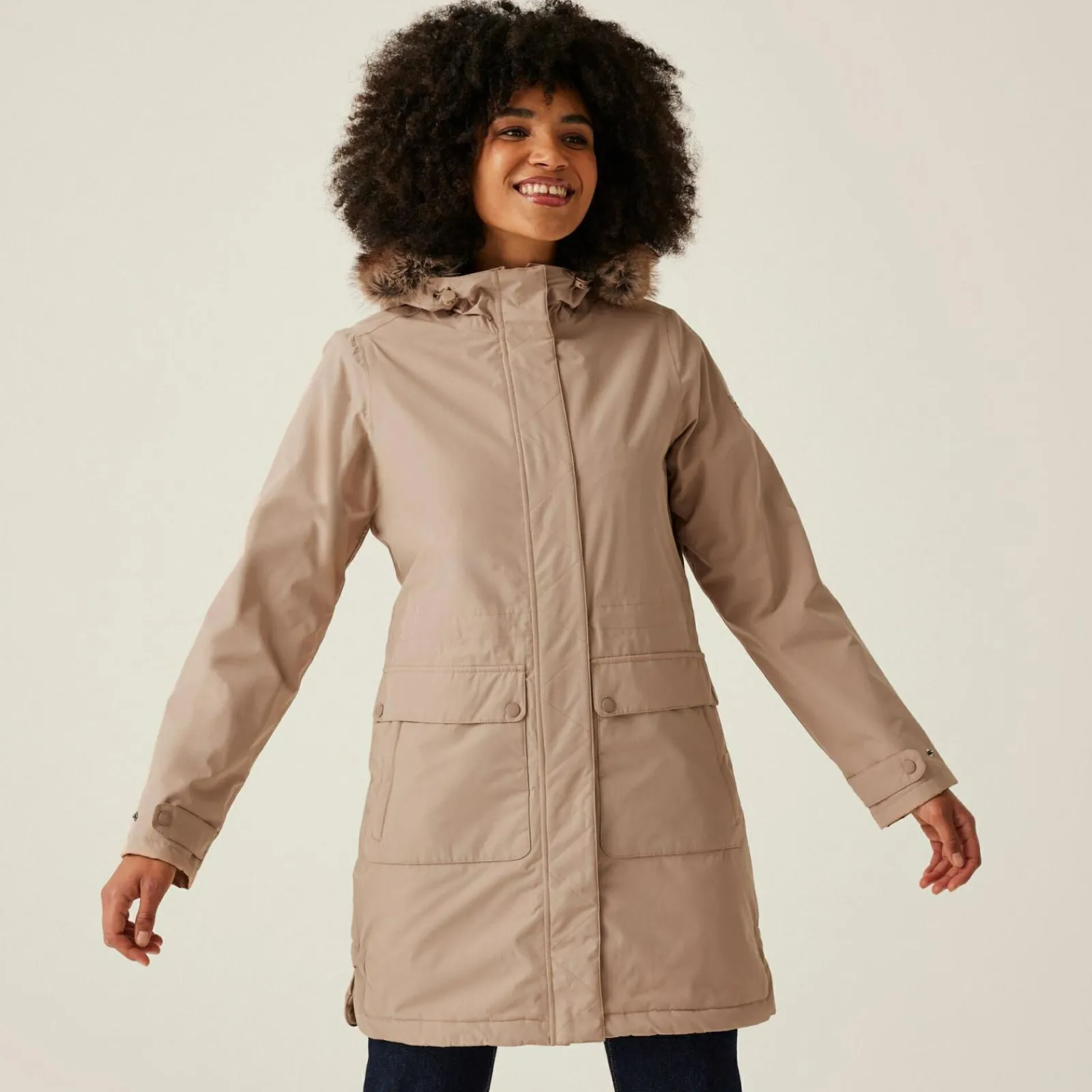 Regatta Veste parka à bordure en fourrure Sabinka II pour femme |<Femme Parkas|Vestes Chaudes