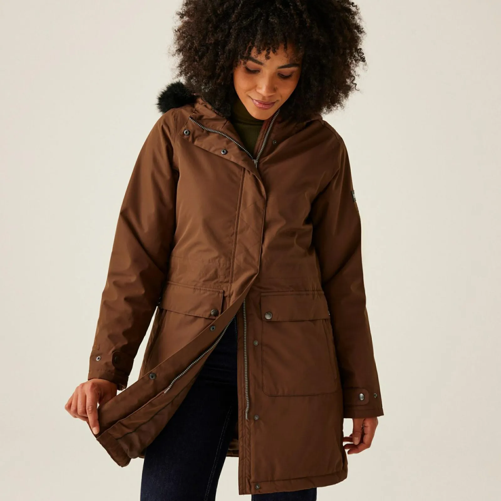 Regatta Veste parka à bordure en fourrure Sabinka II pour femme |<Femme Parkas|Vestes Chaudes