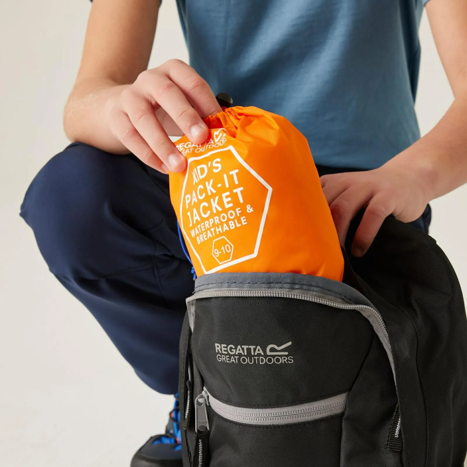 Regatta Veste technique junior imperméable Pack-It III |<Enfant Vêtements Garçon|Vestes Pliables